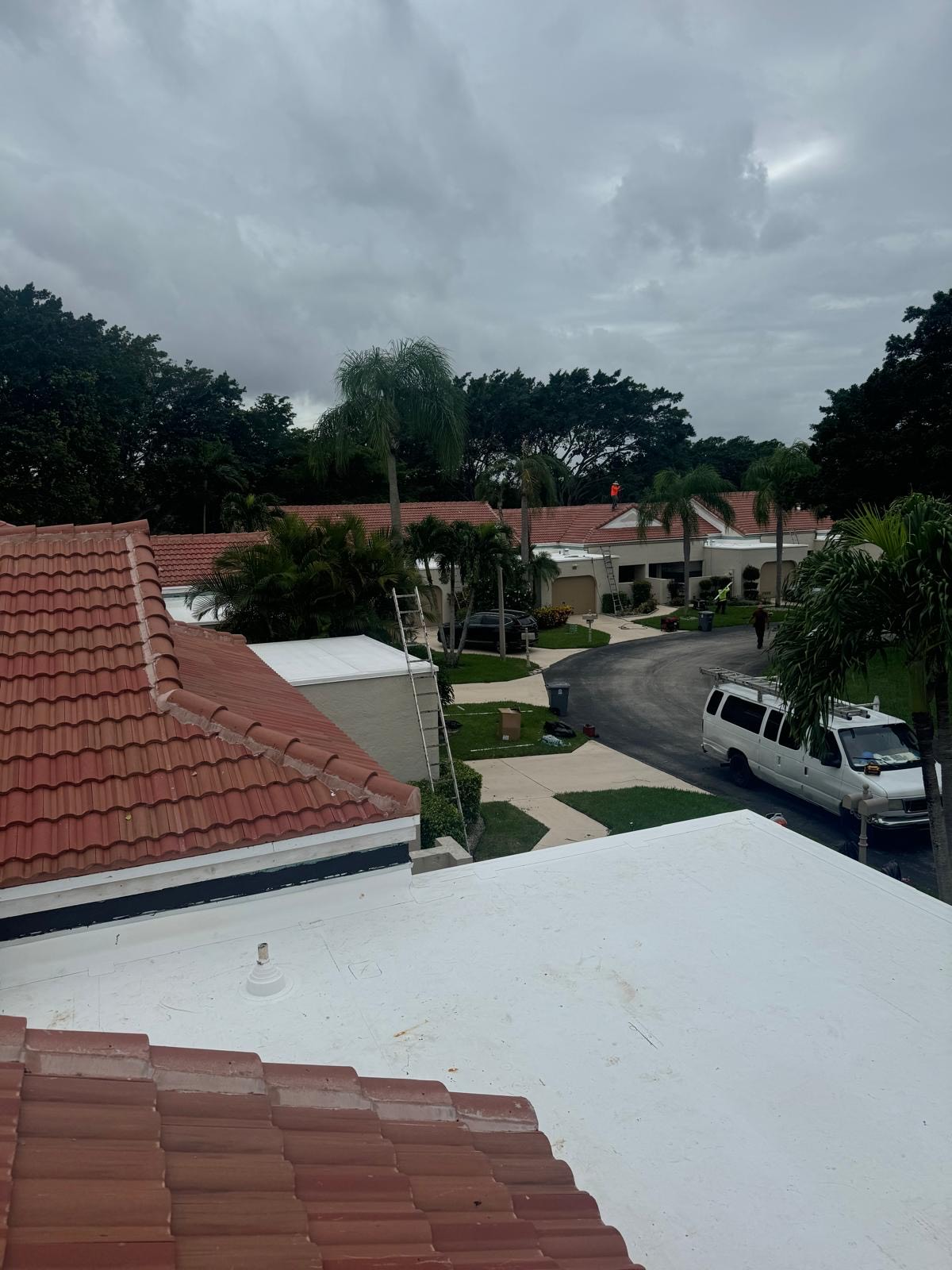 Residential flat roof inspection