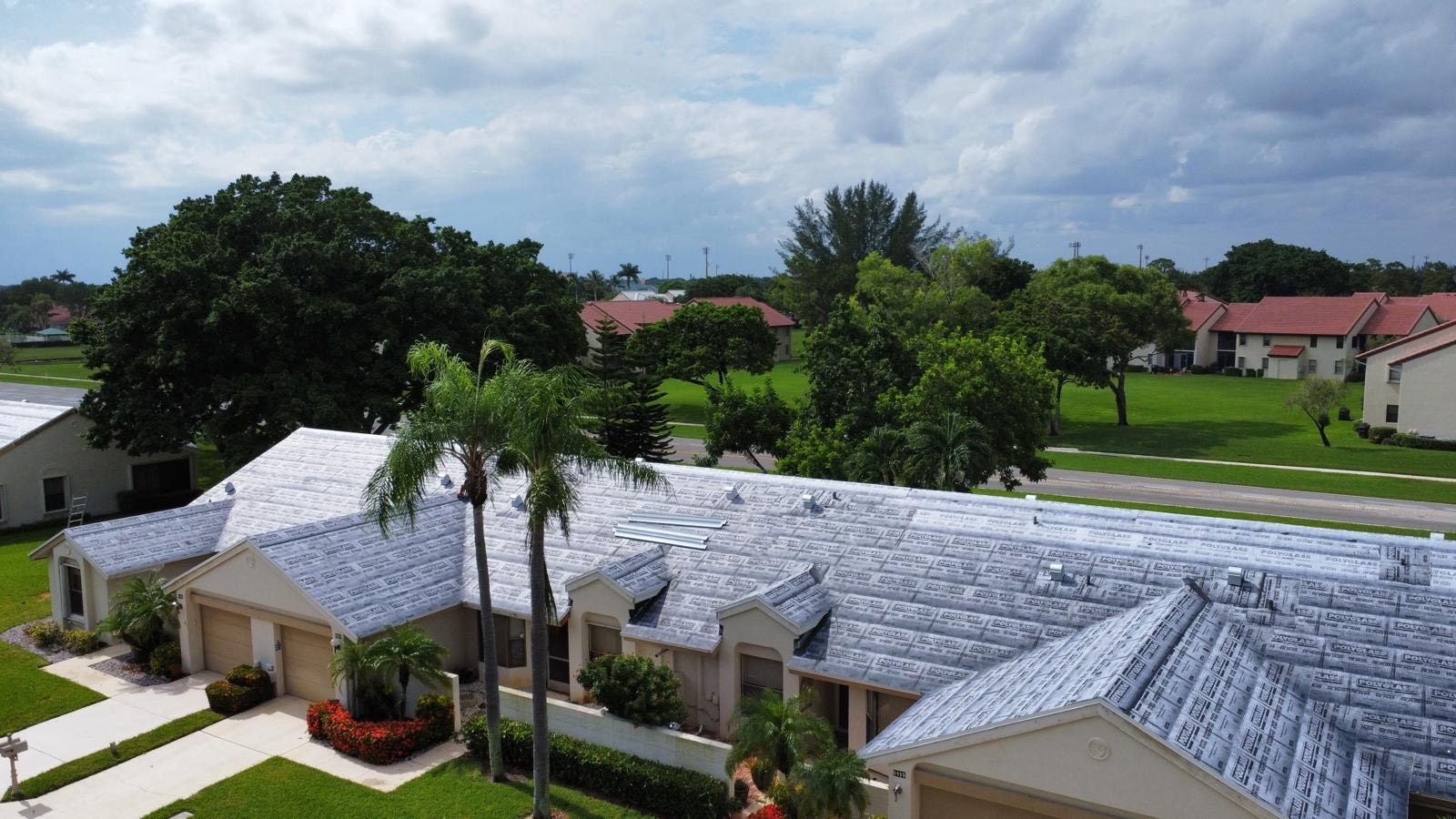 Residential roof installation crew